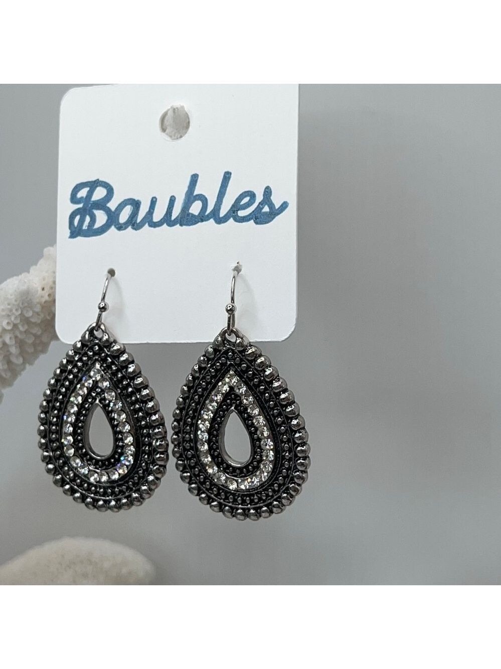 Baubles Silver Teardrop Earrings